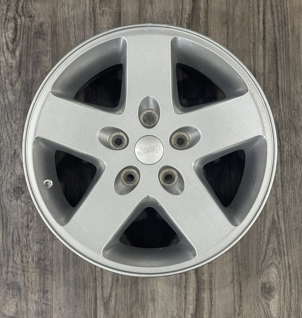 2007-2018 JEEP WRANGLER ALLOY 5-SPOKE WHEEL RIM 17X7.5 17" 1AH78TRMAE OEM