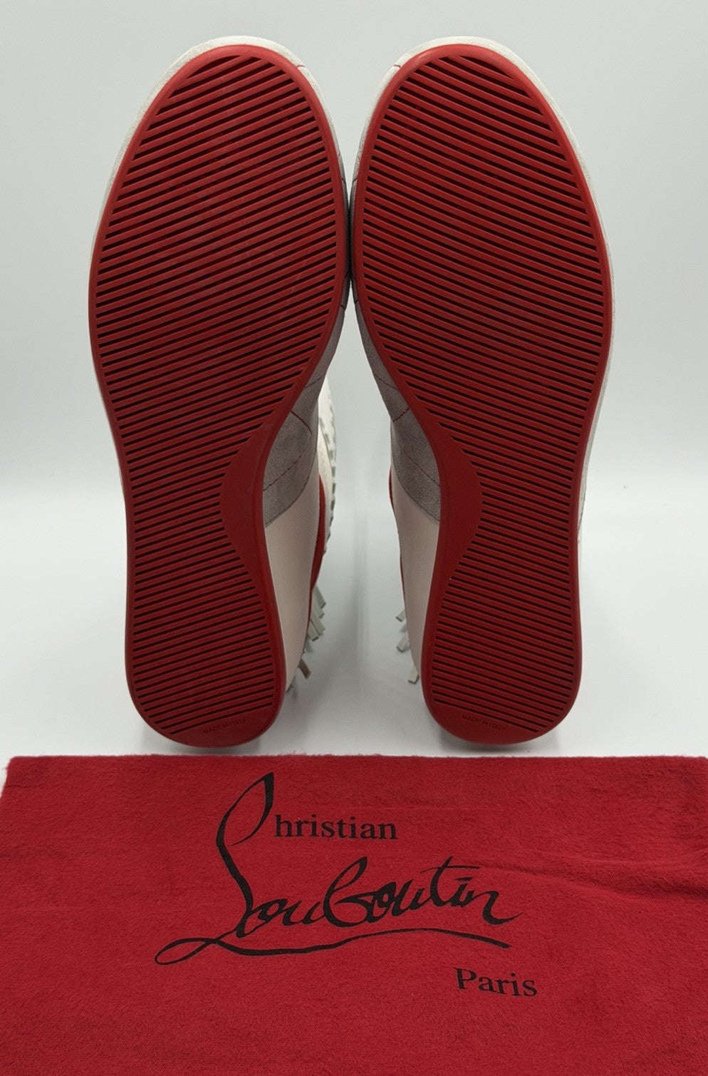 AUTHENTIC CHRISTIAN LOUBOUTIN Suede Knock-Out Boxing Sneakers (42.5 EU; 9.5 US)
