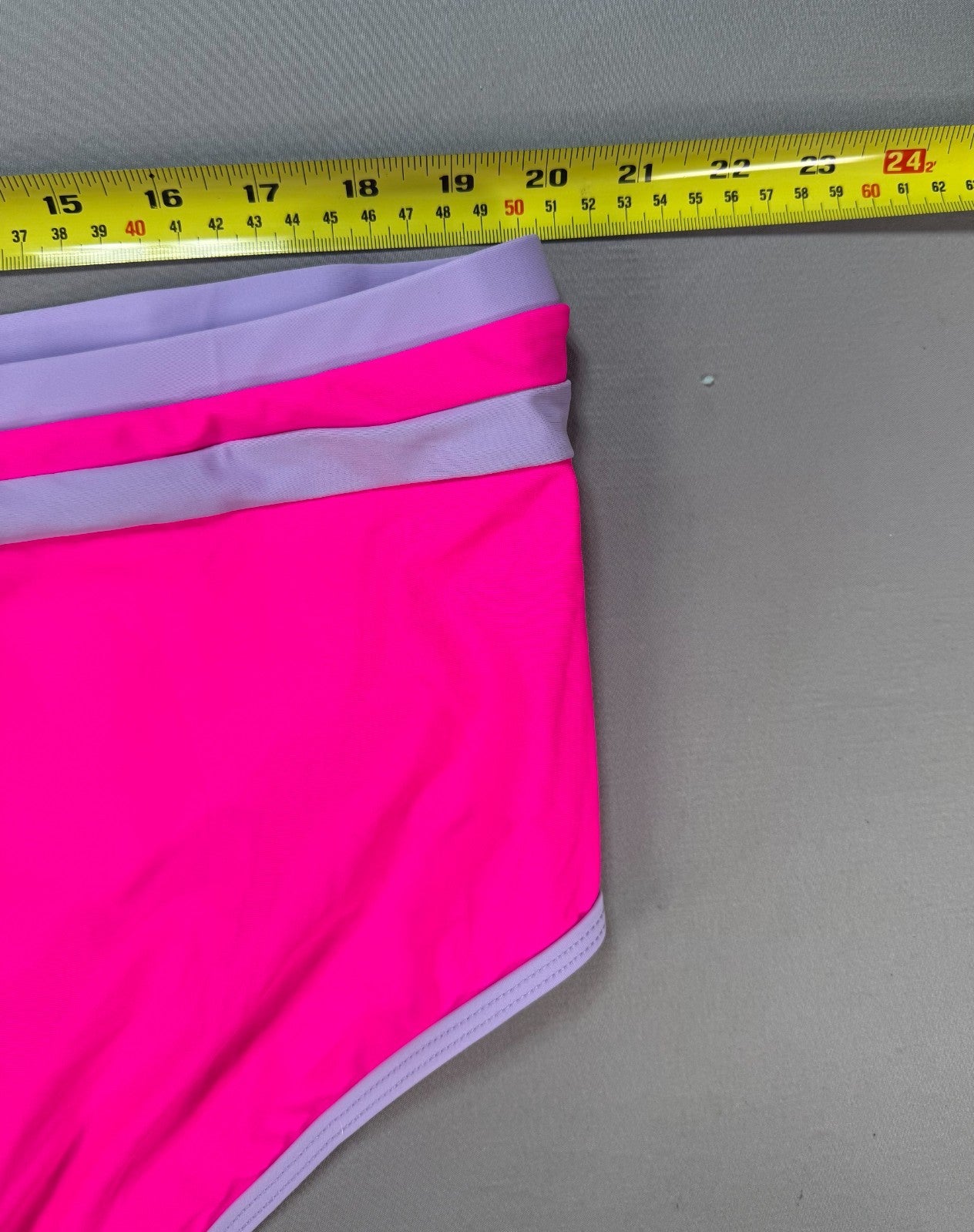 Soucrat High Waisted Two-Piece Bikini Set Women's 3X Pink Purple Sporty Swimsuit