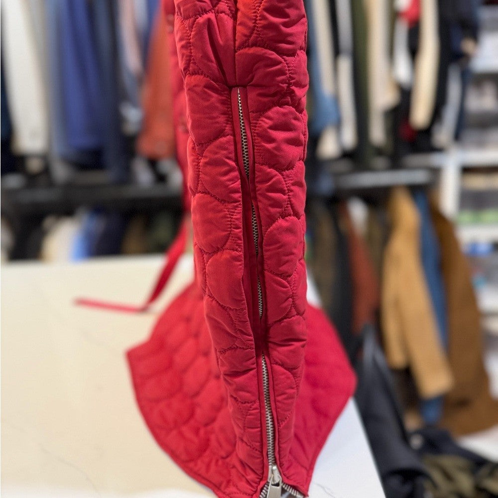 Off-White Patch Arr Buckleup Quilt Vest - Red Midium