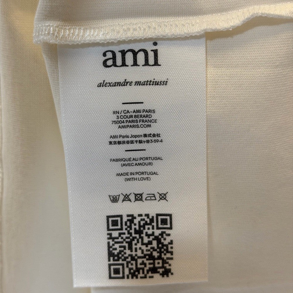 Ami Paris Off-white Shirt short sleeve NEW