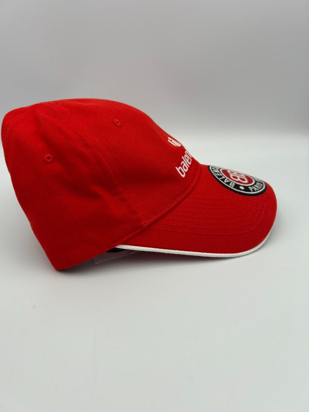 NWT Balenciaga Soccer Club Cap Men's One-Size Red Embroidered-Logo Adjustable