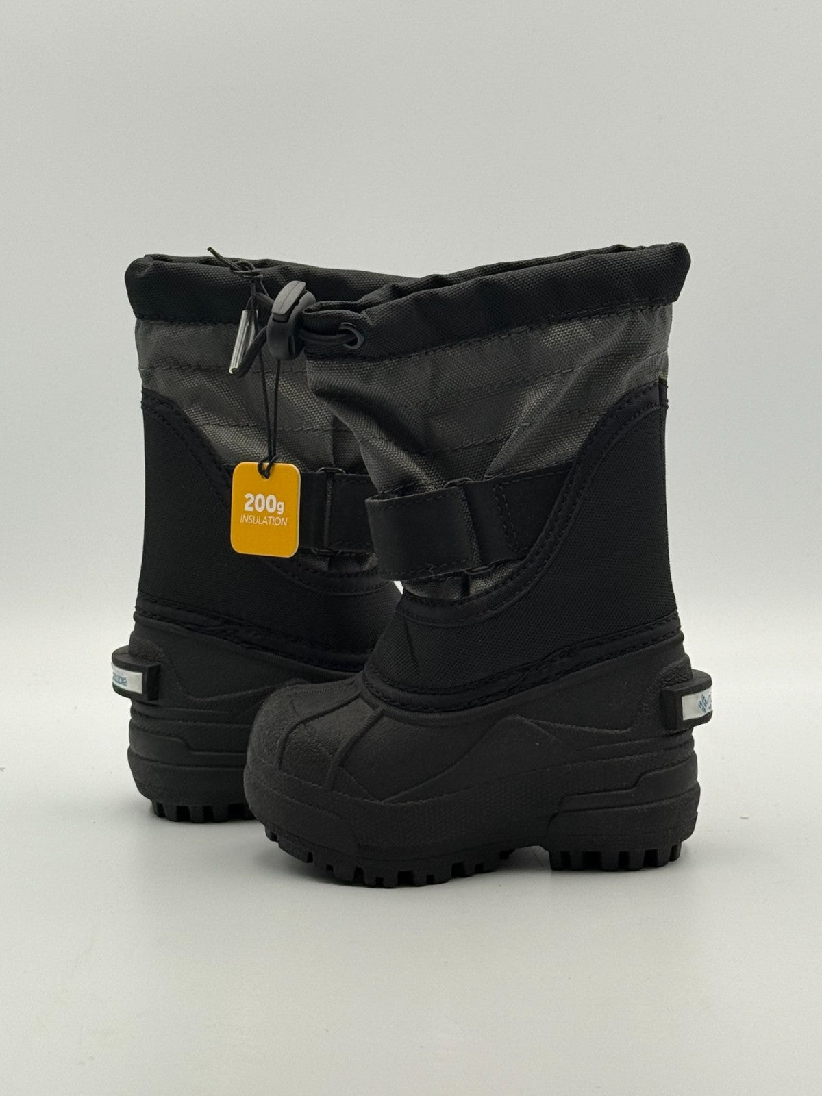 Columbia Powderbug Plus II Waterproof Snow Boots Toddler 4 Black Hook & Loop