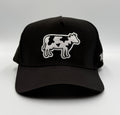Waggle Golf Holy Cow Legend Snapback Hat Black Graphic Lasercut Vent Performance