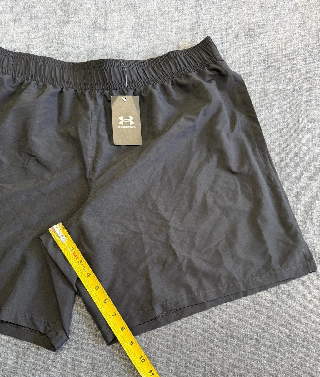 NWT Under Armour UA Tech Woven Wordmark Shorts Men 2XL Black Stretch Lightweight