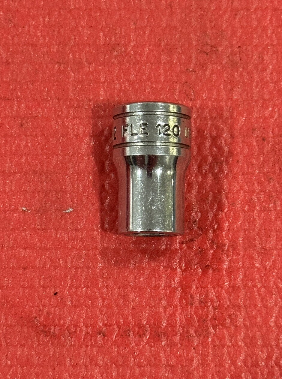Snap-On Tools FLE 120 3/8" Drive Chrome TORX Shallow Socket E12 Made in USA
