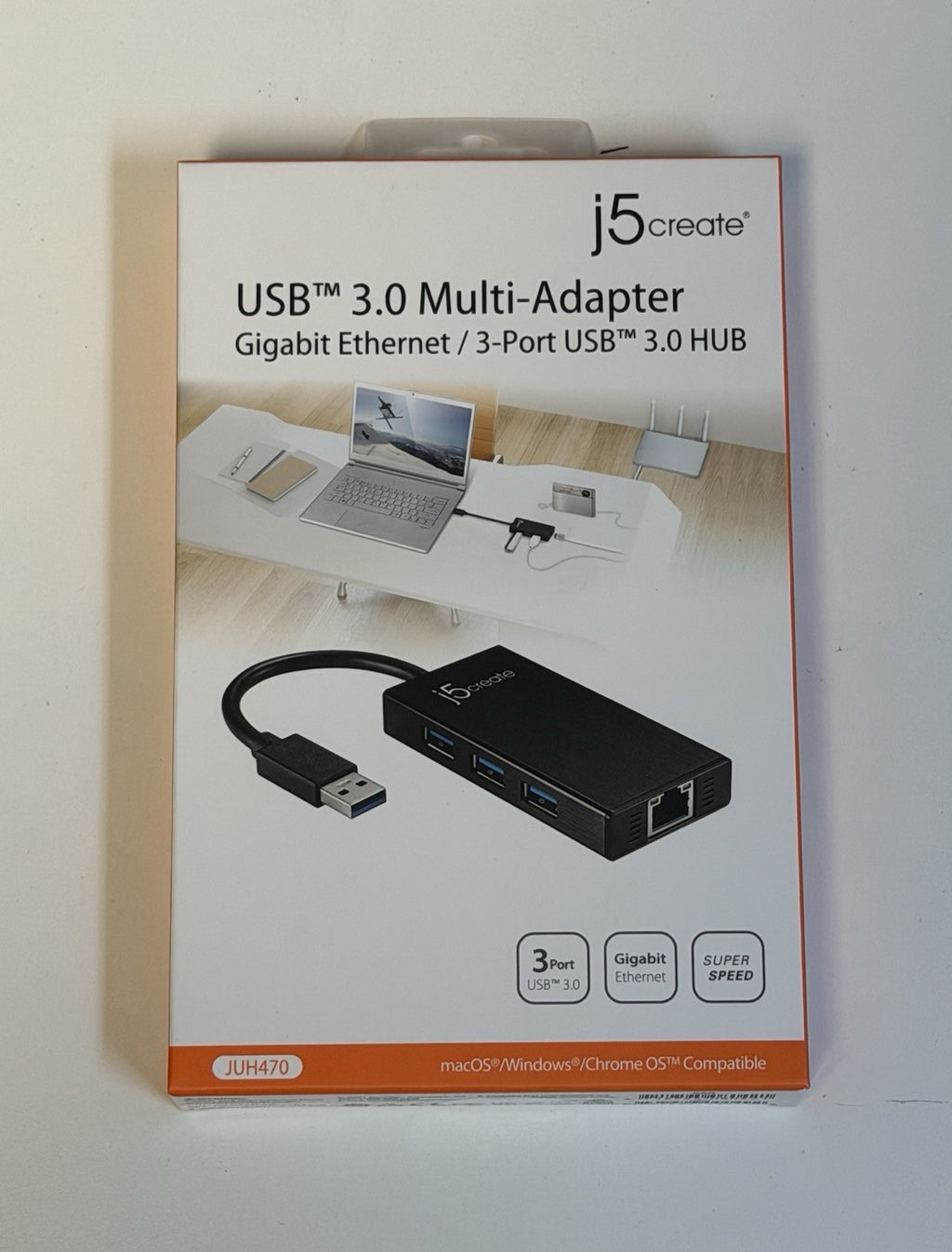 j5create USB 3.0 Multi-Monitor Adapter Super Speed JUH470 3-Port USB | NEW