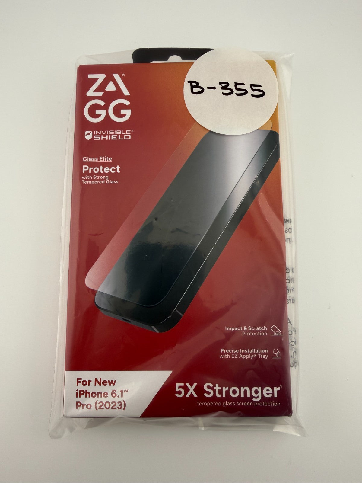 NEW ZAGG InvisibleShield Glass Elite Screen Protector for iPhone 15 Pro 6.1"