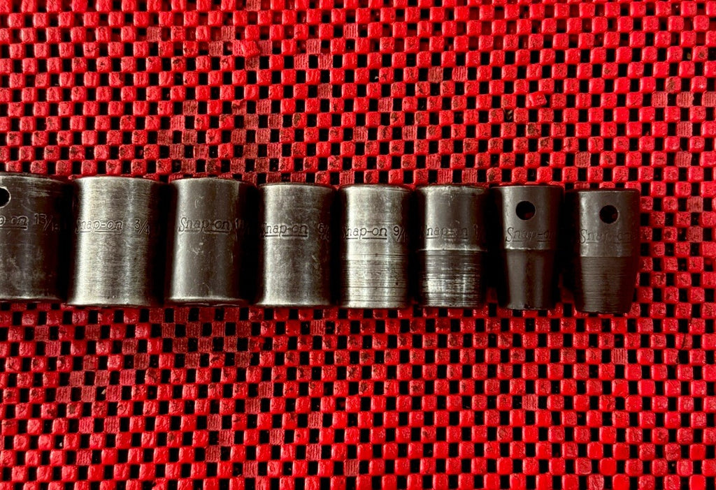 Snap-on Tools 311IMYA 11pc 1/2" 6pt SAE Shallow Impact Socket Set USA Made