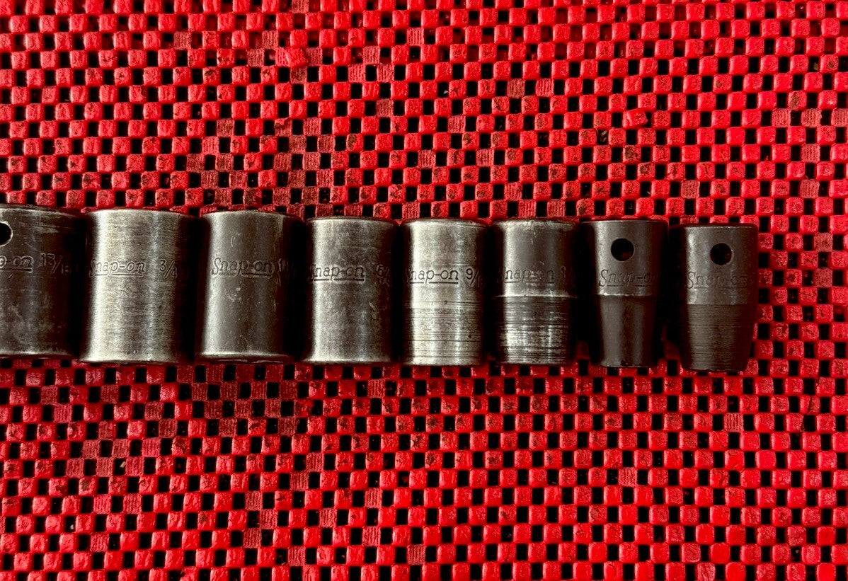 Snap-on Tools 311IMYA 11pc 1/2" 6pt SAE Shallow Impact Socket Set USA Made