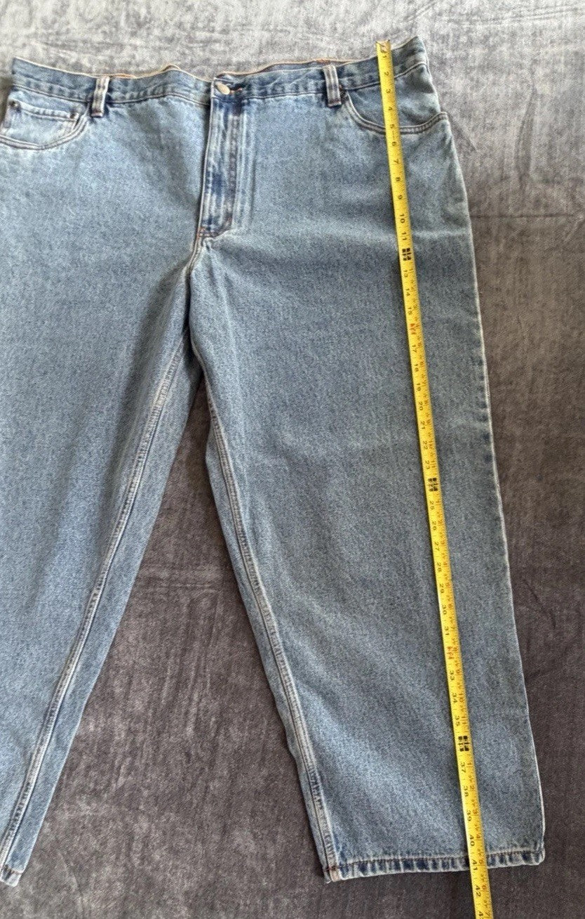 Basic Editions Relaxed Fit Men’s 48W X 30L Denim Blue  light Jeans Classic NWT