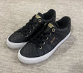 Guess GW Loven Womens Black/White/Gold Low Top Lace Casual Sneaker Size 9.5 M