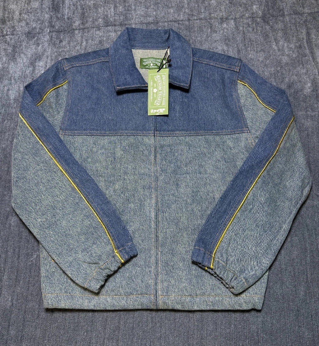 NWT Levi's X Tears Denim Track Jacket Men's Small Blue Full-Zip Collared Pockets