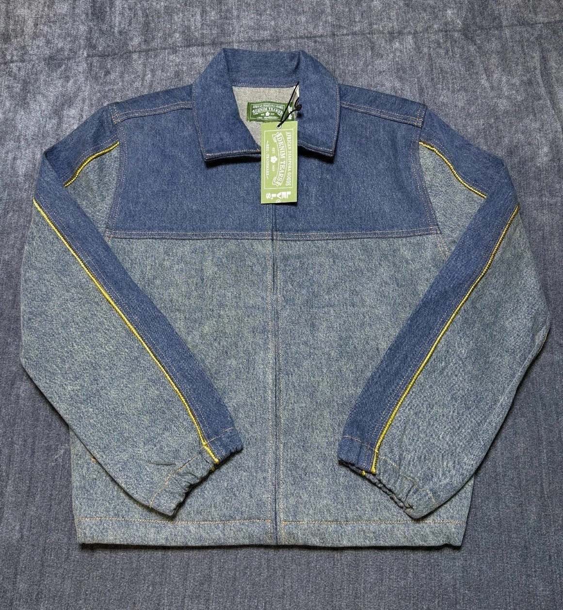 NWT Levi's X Tears Denim Track Jacket Men's Small Blue Full-Zip Collared Pockets