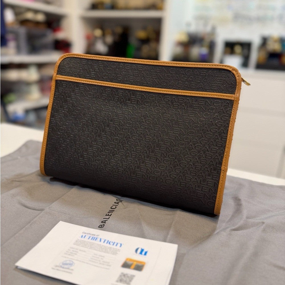 Balenciaga vintage monogram clutch pouch