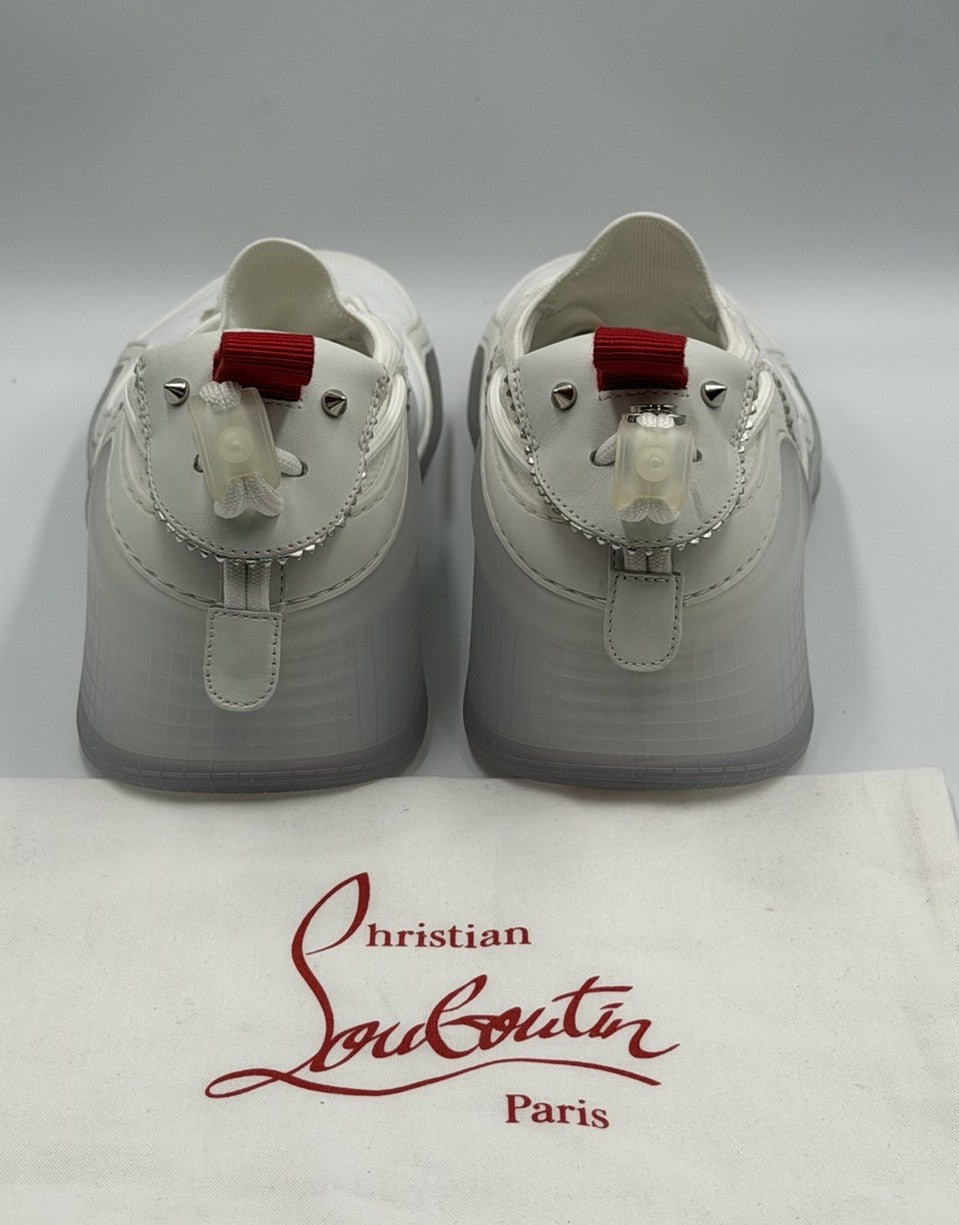 Authentic Christian Louboutin Arpoador Flat White Sneakers Size EU 41.5 US 8.5