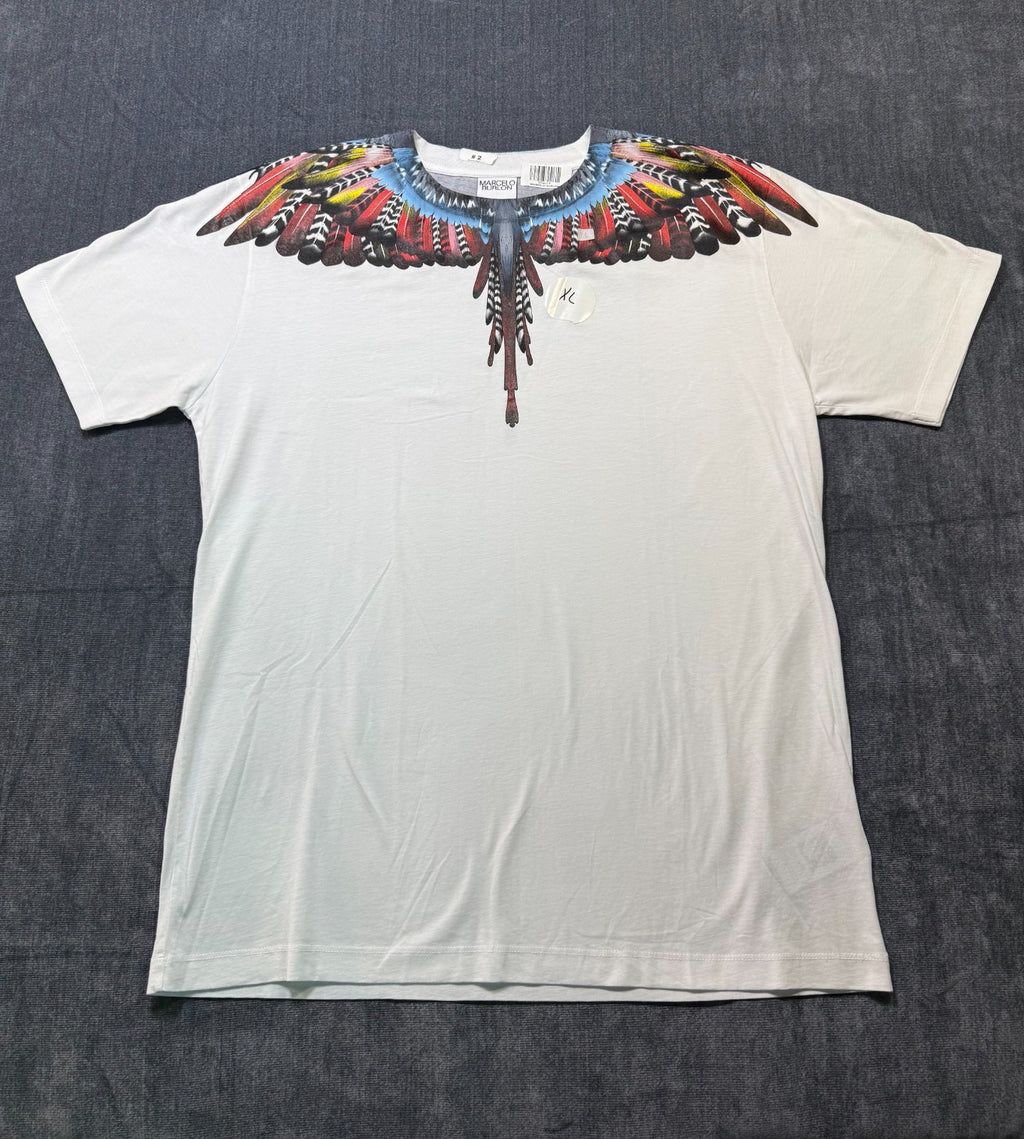 NWT Marcelo Burlon Icon Wings Sweatshirt Men's XL White Regular Fit Crew Neck