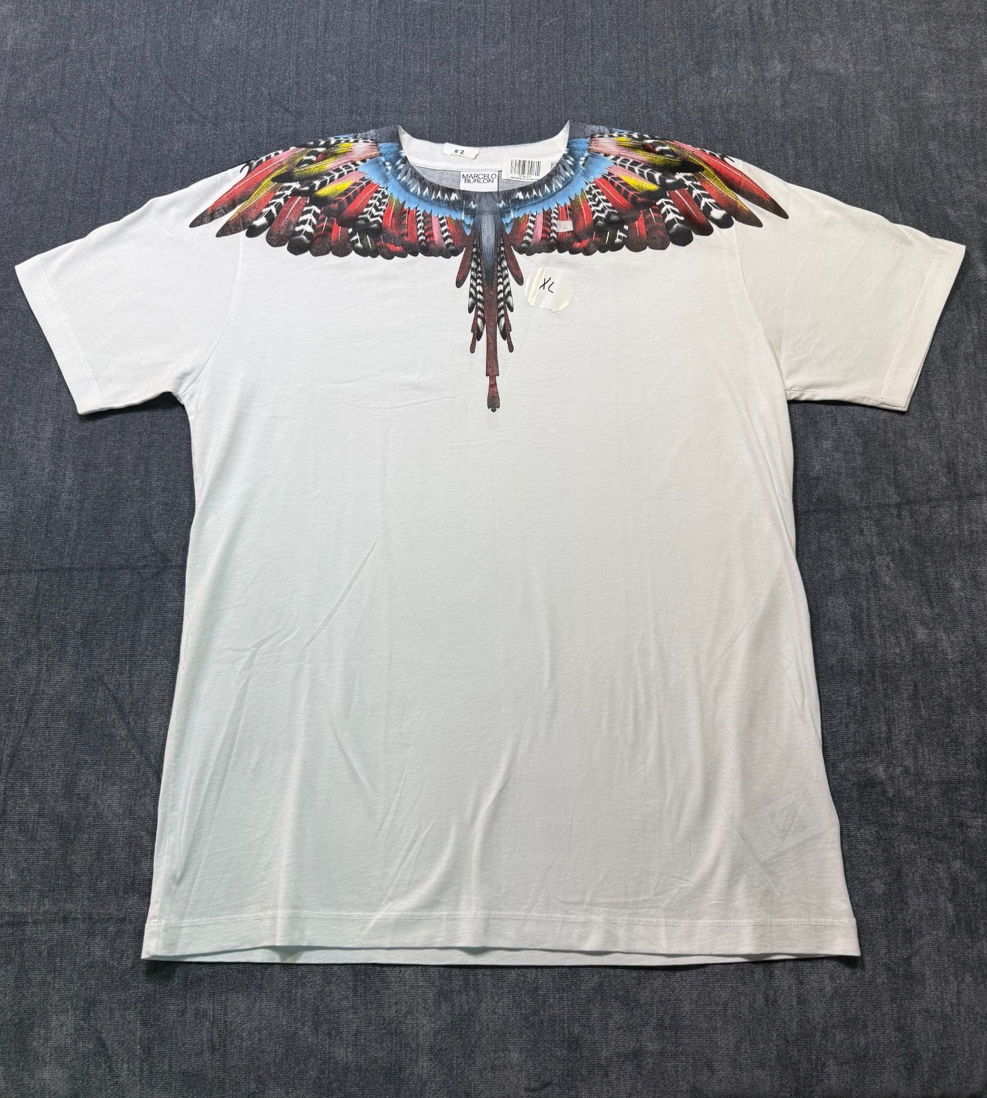 NWT Marcelo Burlon Icon Wings Sweatshirt Men's XL White Regular Fit Crew Neck