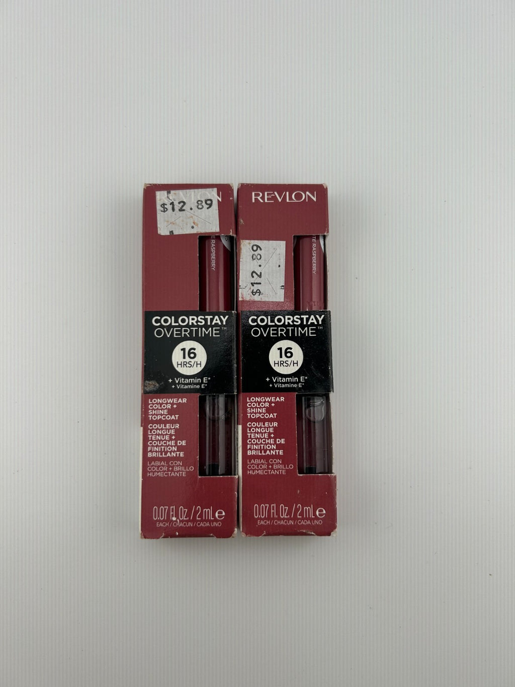 Lot of 2 Revlon ColorStay Overtime Longwear Lipcolor #005 Infinite Raspberry