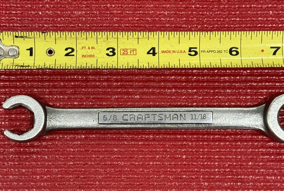 Craftsman V Series 5/8" X 11/16" Flare Nut Line Wrench Made in USA Excellent