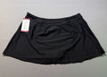 Anne Cole Tulip Drape Mid Rise Swim Skirt Women's XL Black Elastic Waist Hipster