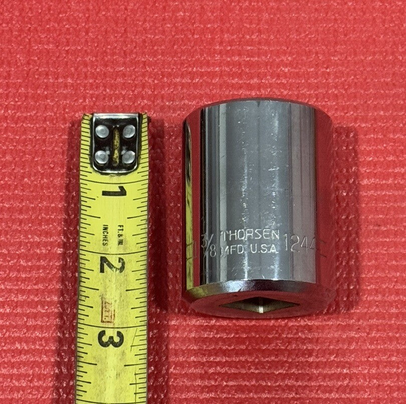 Vintage Thorsen Tools NEW 1244  1-3/8” Socket  3/4" drive 12 point  Made In USA