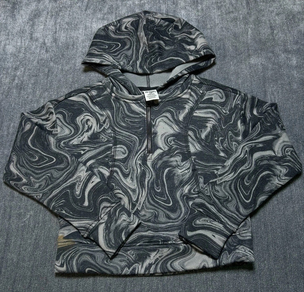 Member's Mark  1/4 Zip Hoodie Girls Small Teal River Rock Long Sleeve Preppy