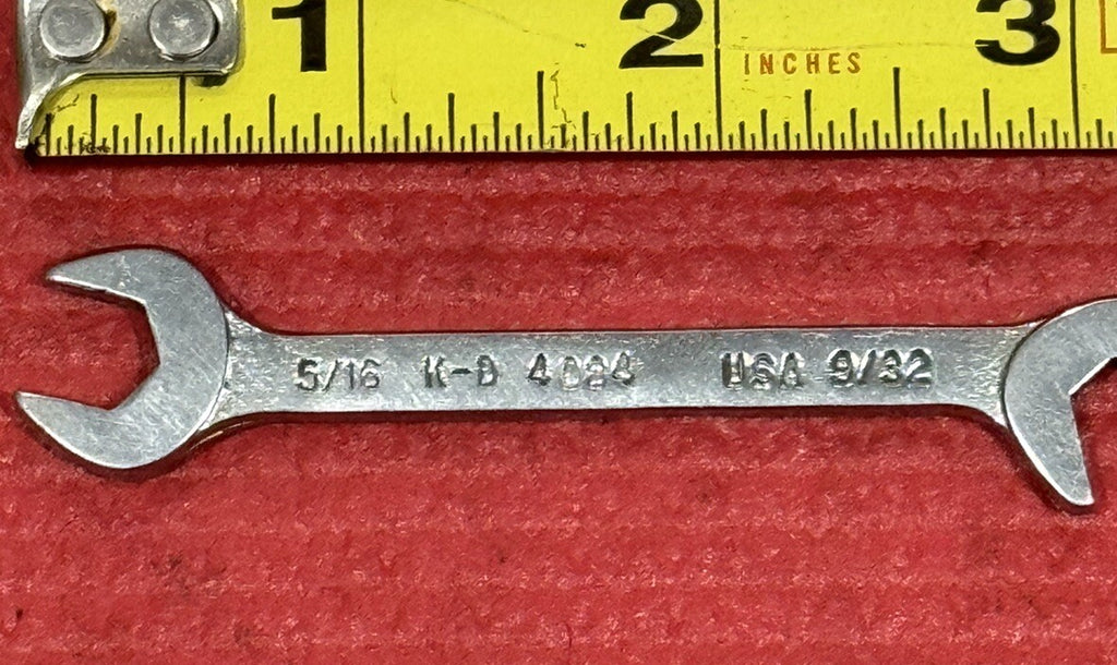 Vintage K-D Tools 4084, 5/16” X 9/32” Miniature Ignition Tool Wrench Made in USA