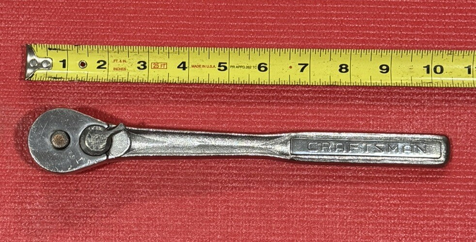Vintage CRAFTSMAN 1/2" Drive Quick Release Ratchet -V-Series 44975 Oil Port USA