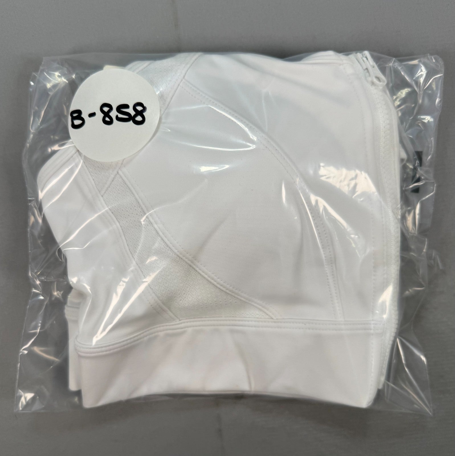 NWT Yvette Sports Bras Women's Large White Racerback Strap High Support Impact