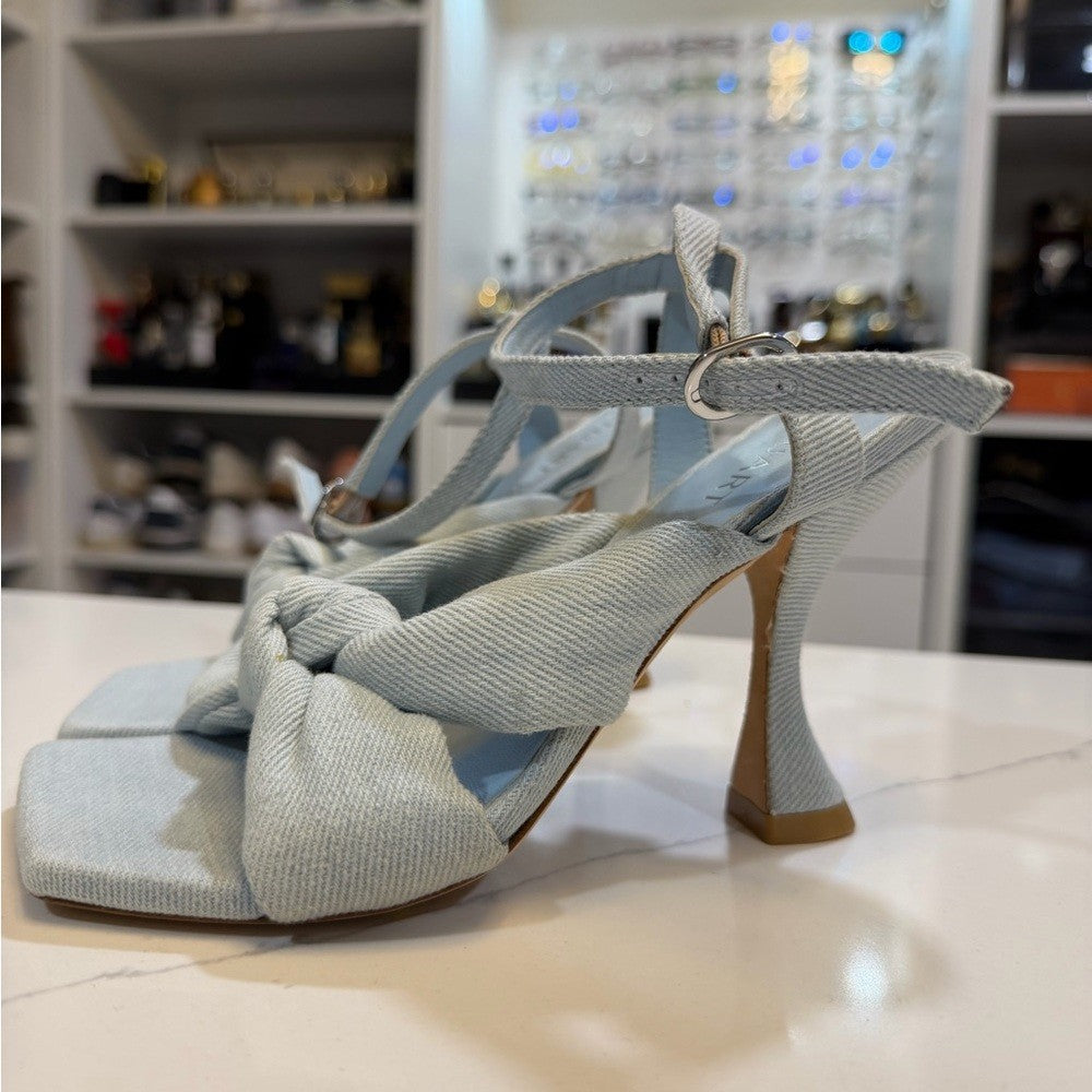 Stuart Weitzman Women's Light Blue Bow Heels
