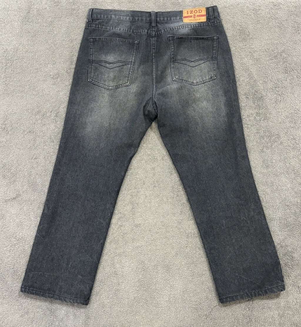 Izod Men's 5 Pocket Slim Straight Fit Blue Jeans Size 38x32 RN 110237