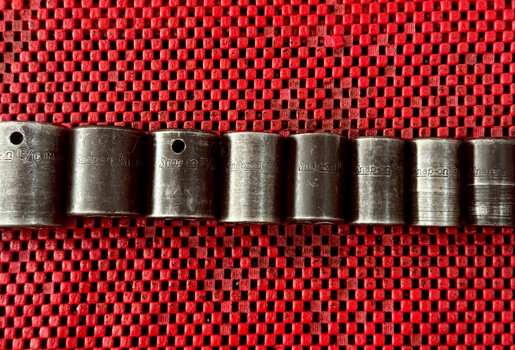 Snap-on Tools 311IMYA 11pc 1/2" 6pt SAE Shallow Impact Socket Set USA Made