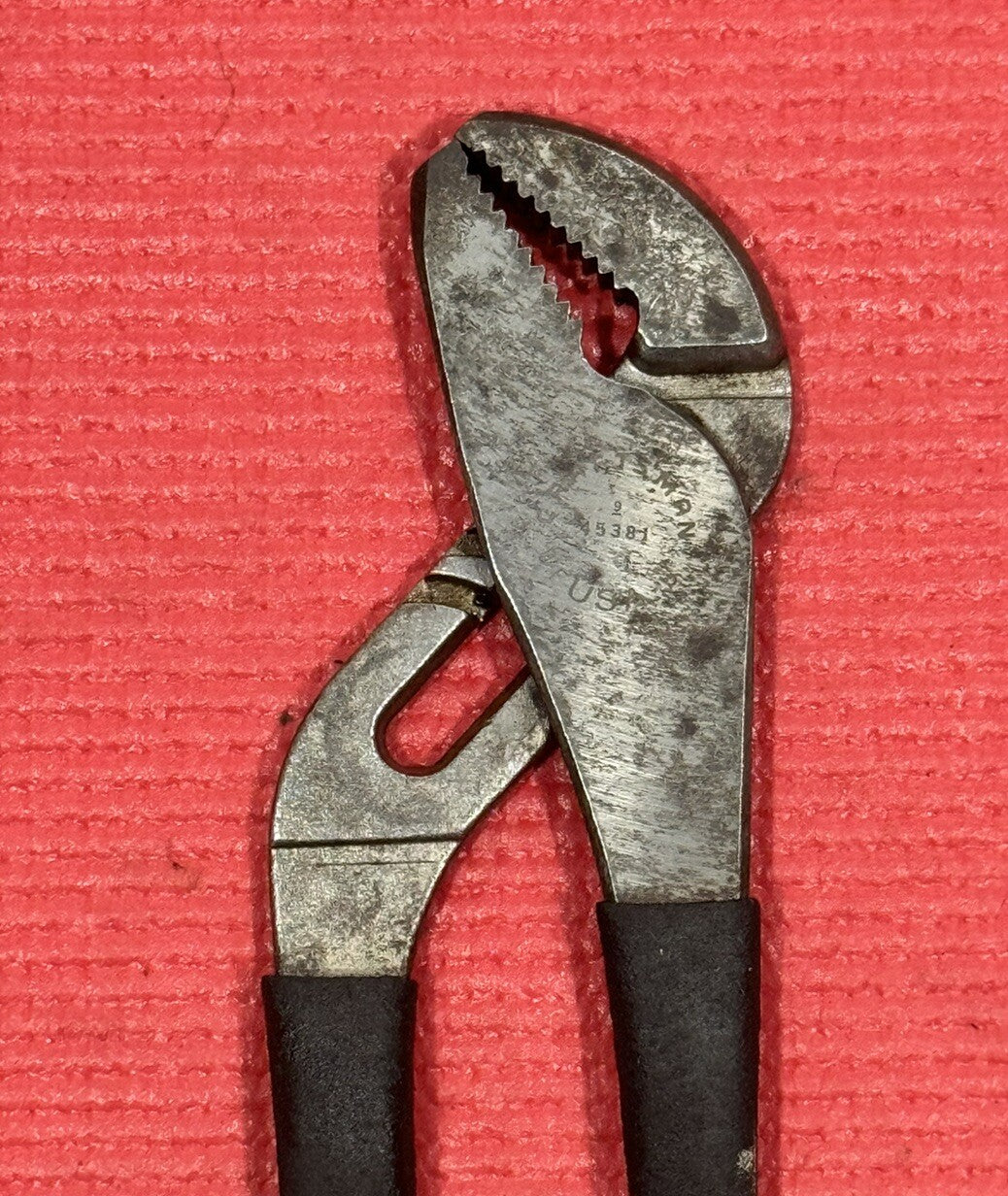 Craftsman 45381 Tongue & Grove 9 1/2" Arc Joint Pliers Black Handle Made In USA