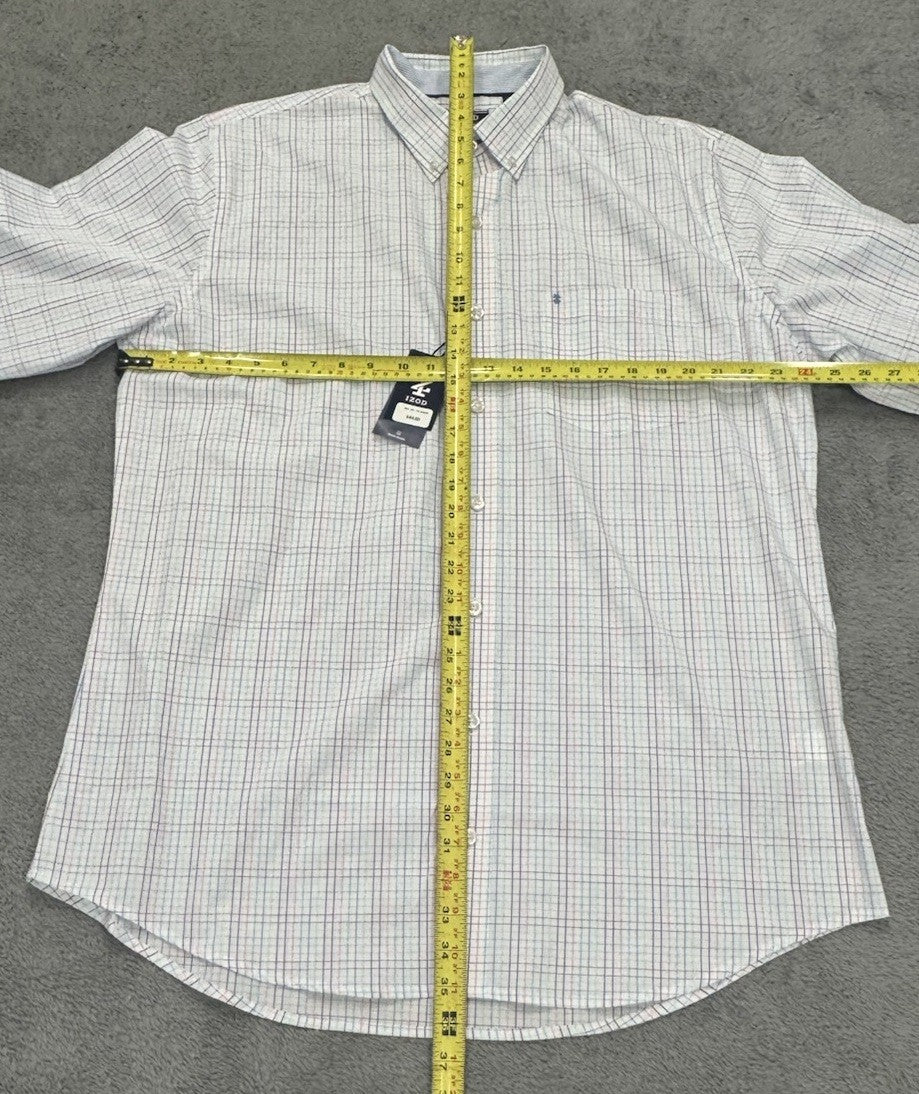 Izod Strip Limpet Shell Long Sleeve Collared Button-up Woven Shirt Size XLT NEW