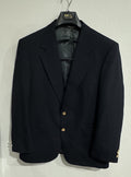 STAFFORD EXECUTIVE SPORT COAT MENS 40S BRONZE METAL BUTTON BLAZER SUIT JACKET