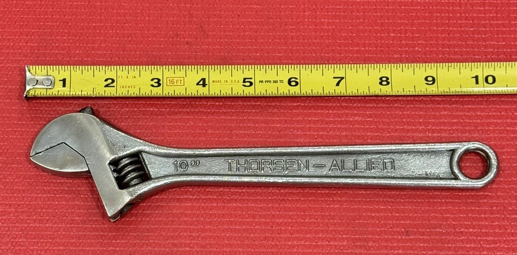 Vintage Thorsen Allied 10” Adjustable Wrench Crescent Forged Alloy Steel Spain