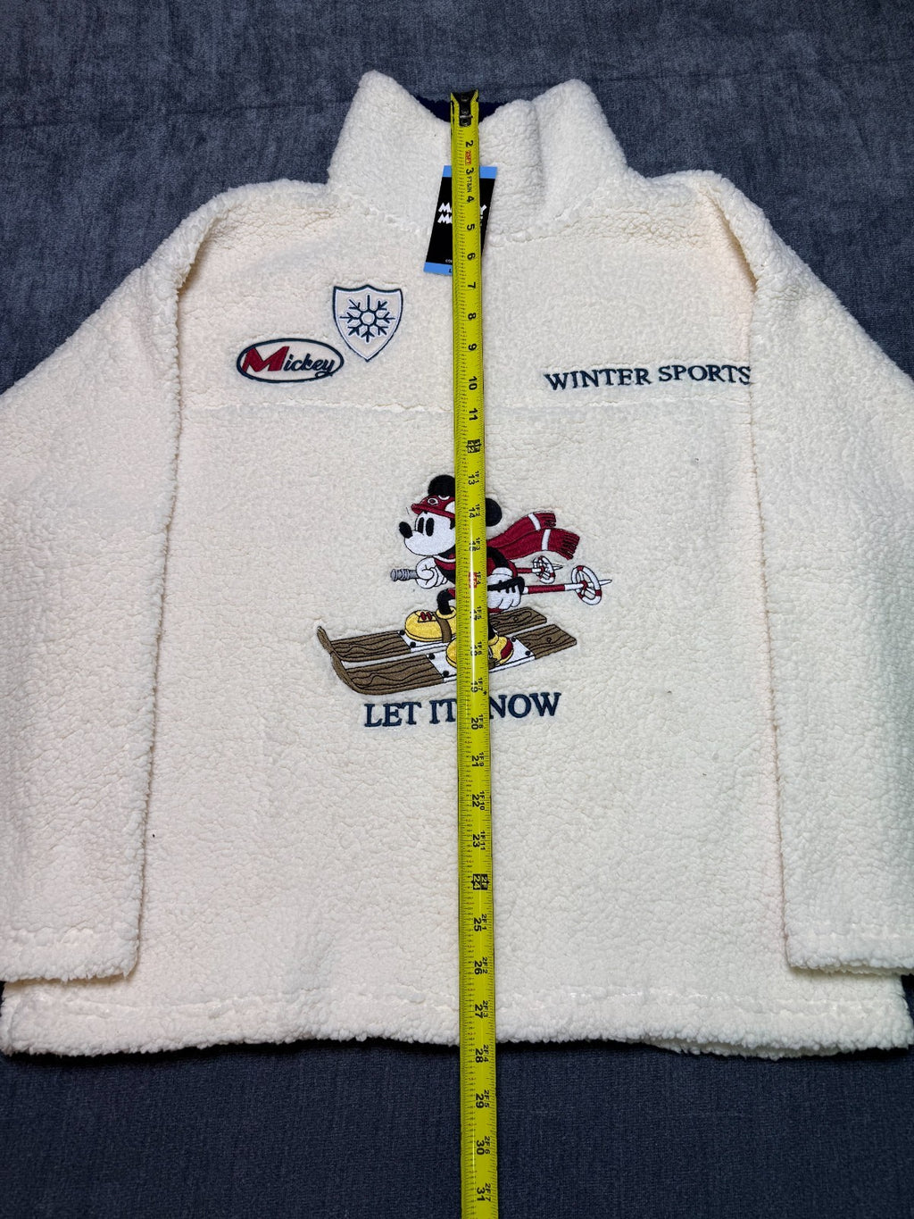 NWT Disney Mickey Sherpa Fleece Ultra Soft Mock Neck Pullover Women Large