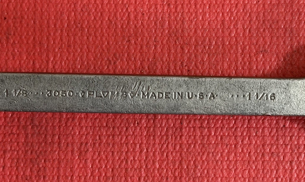 VINTAGE PLUMB 3050  1-1/16" x 1-1/8" OPEN END WRENCH PLVMB PLOMB  MADE IN USA