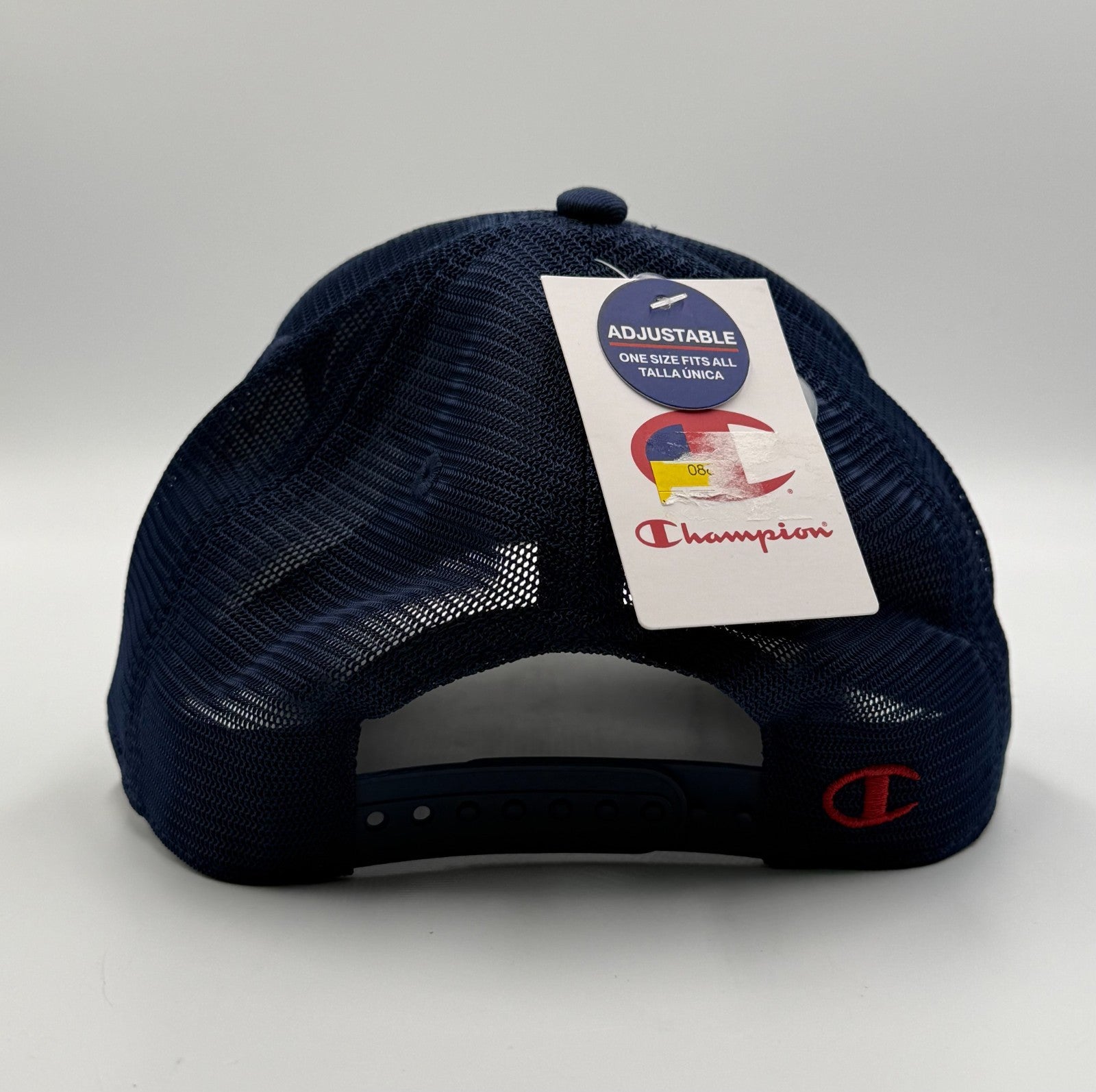 Champion 1919 Physical Education Trucker Hat Navy Blue Mesh Adjustable Snapback