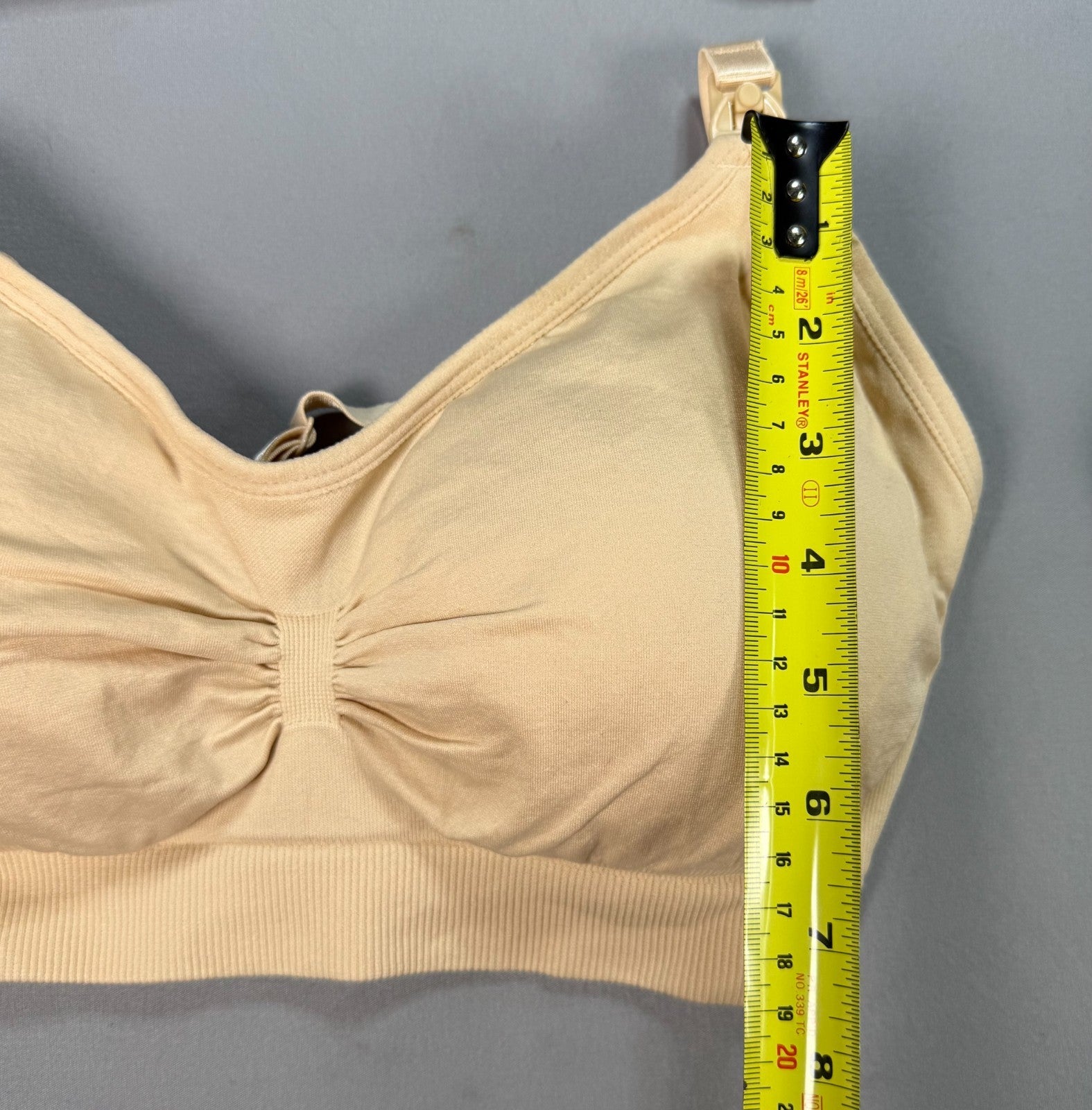Pack of 5 Women's Seamless Ruched Front Comfortable Wireless Bras XL Multicolor