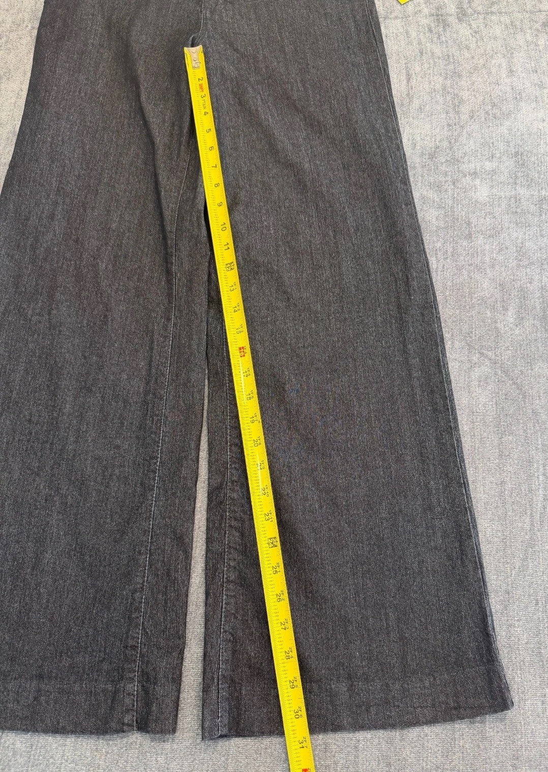 NWT Nine West Jeans Wide Leg Trousers Pants Women's 8 Dark Blue Slash Pockets