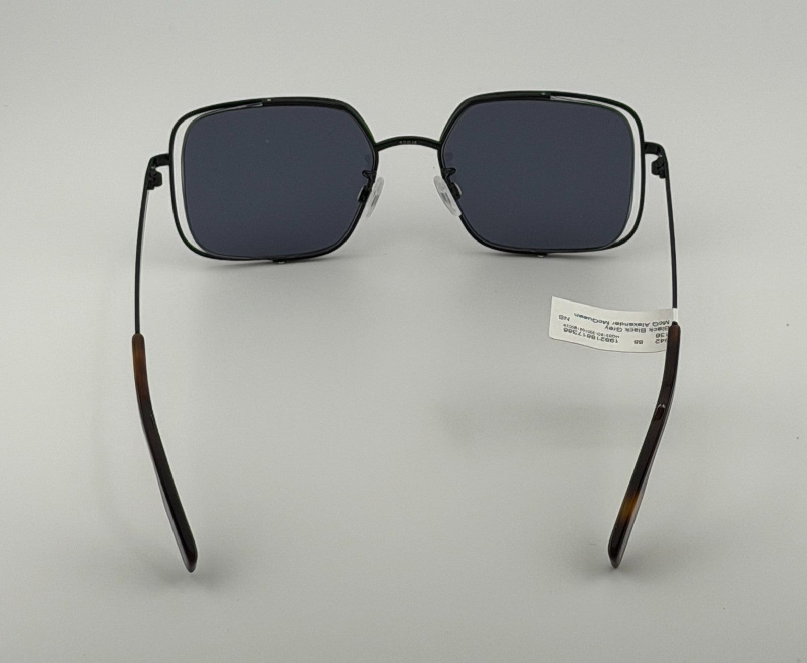 McQ Alexander McQueen Sunglasses Women's Square/Rectangle Black Gray with Case