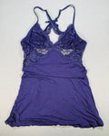 Avidlove Lace Chemise Sleepwear Lingerie Women's Small Navy Blue Valentines Day