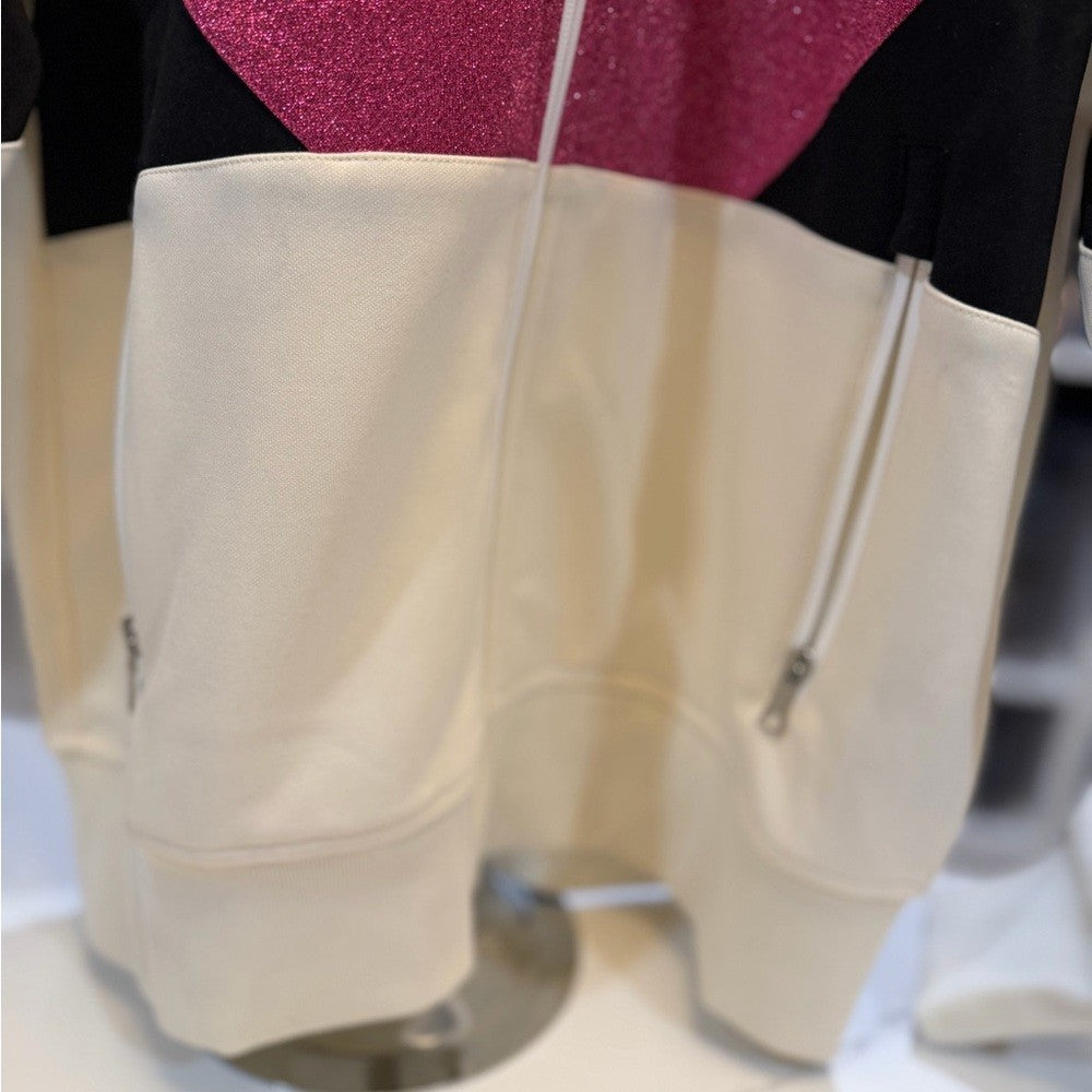 Palm Angels Cream and Pink Checkered Jacket Size Large