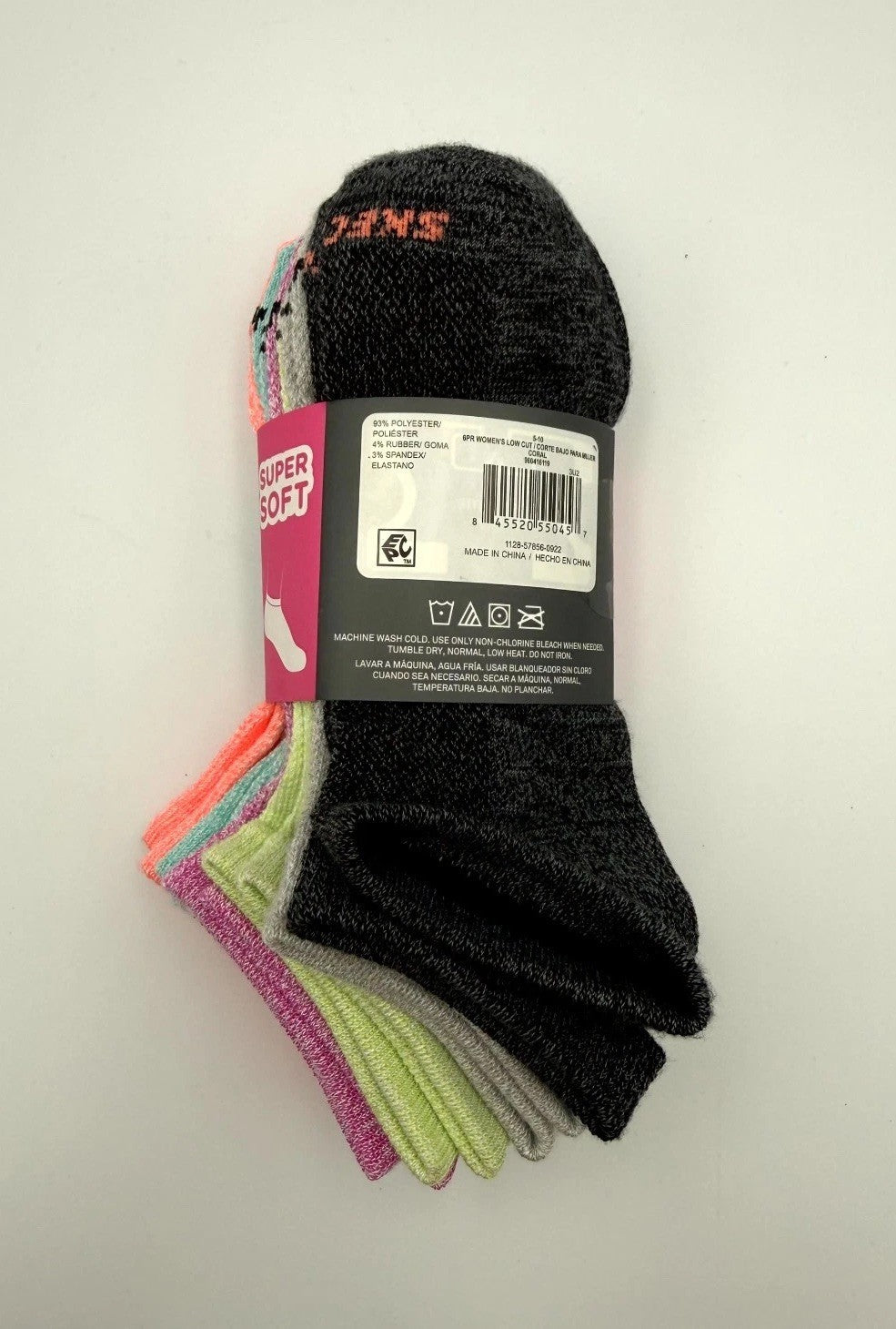 New Skecher Super Soft Low Cut Socks Women's Size 5-10 Arch Support - Pairs Of 6
