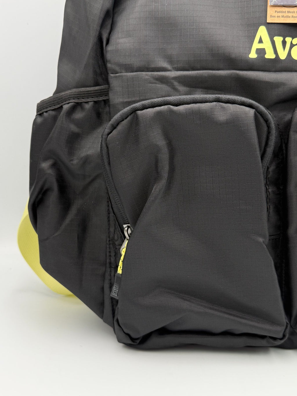 Avalanche Outdoor Supply Co Backpack Black Yellow Hiking Travel School Rucksack