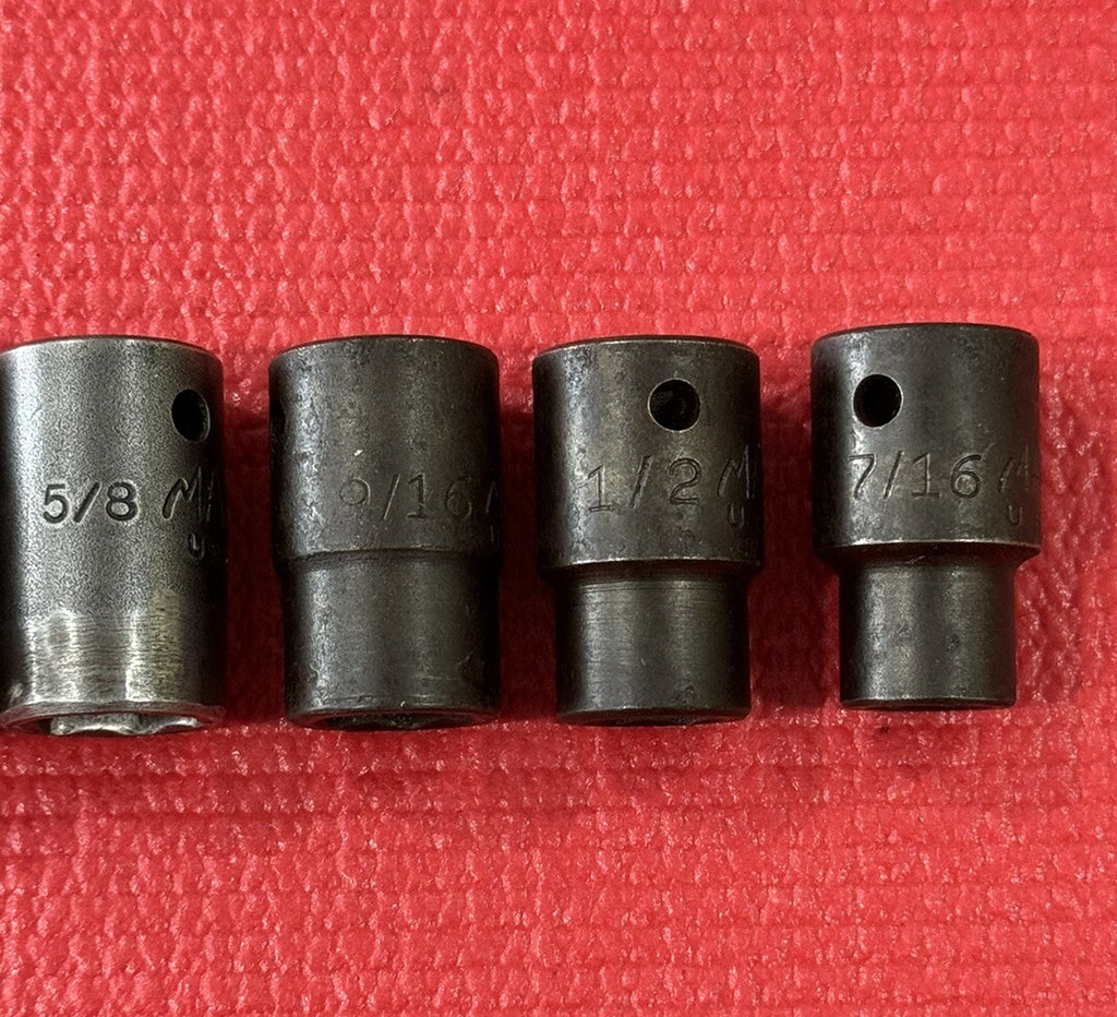 Mac Tools 6 PC VP & VI Series SAE 1/2" DR Shallow Impact Socket 6PT Set USA
