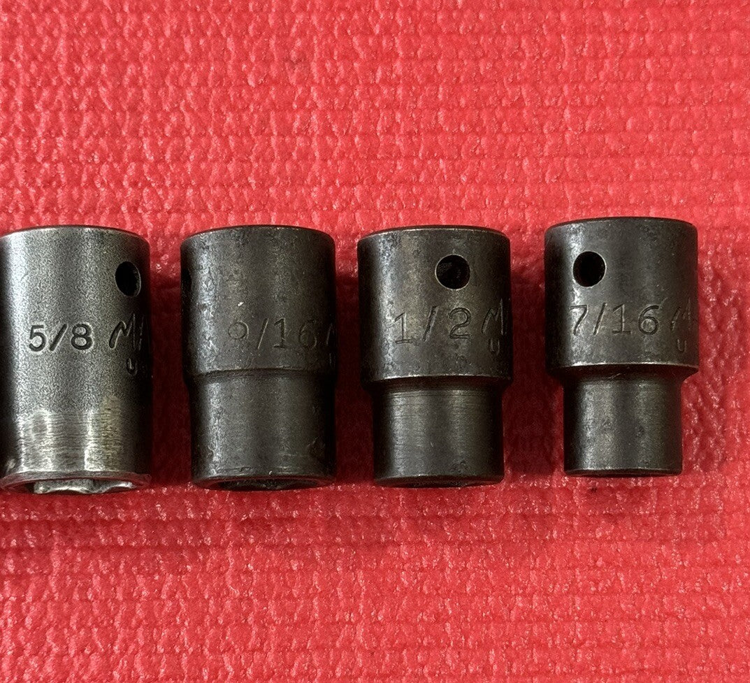 Mac Tools 6 PC VP & VI Series SAE 1/2" DR Shallow Impact Socket 6PT Set USA
