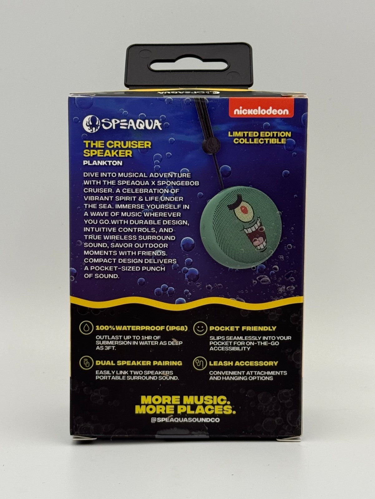 NEW Speaqua Plankton SpongeBob SquarePants 100% Waterproof Bluetooth Speaker